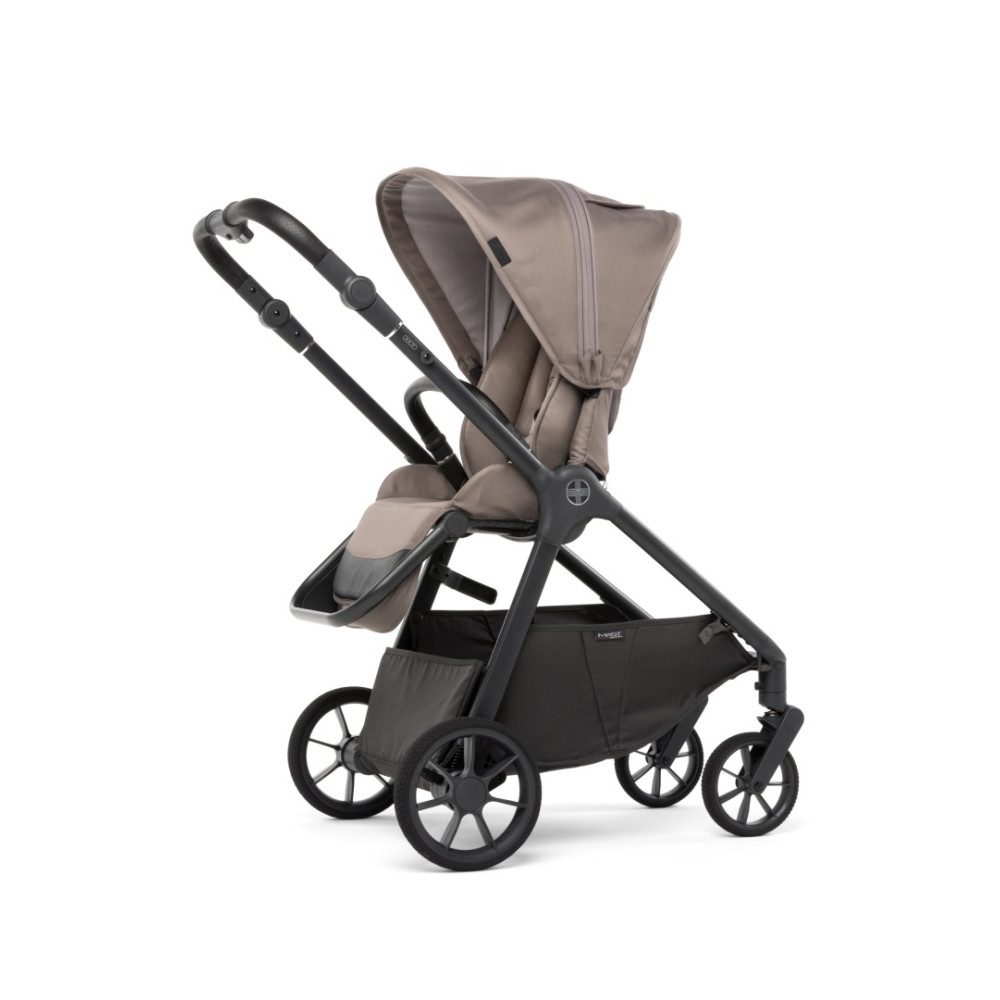 Mast M.7 - wózek spacerowy premium z odwracanym siedziskiem, kompaktowe składanie, koła ETPU • Taupe