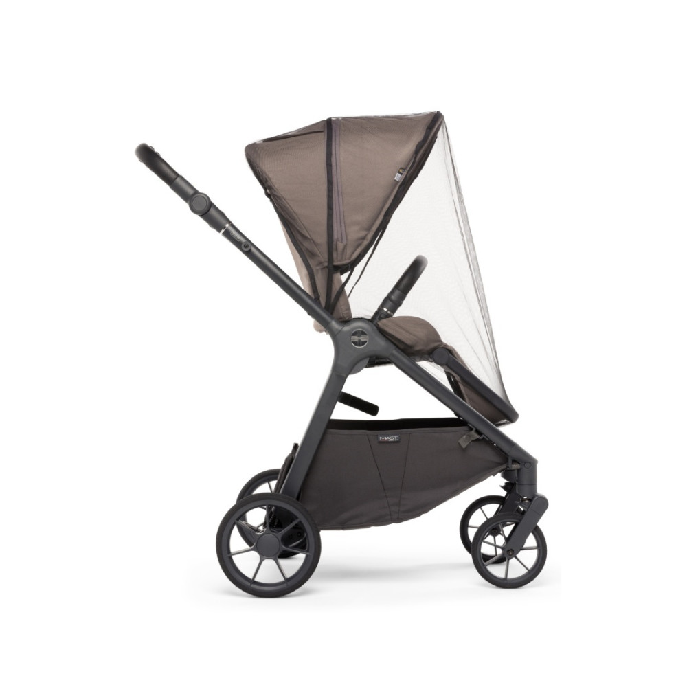 Mast M.7 - wózek spacerowy premium z odwracanym siedziskiem, kompaktowe składanie, koła ETPU • Taupe