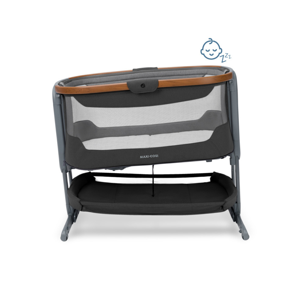 Maxi Cosi Iora Pro - łóżeczko dostawne 2w1, składane, z kołysaniem i 5 poziomami wysokości (0 - 6mc / 0 - 9kg) • Elegance Graphite