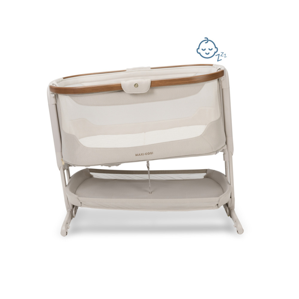 Maxi Cosi Iora Pro - łóżeczko dostawne 2w1, składane, z kołysaniem i 5 poziomami wysokości (0 - 6mc / 0 - 9kg) • Elegance Beige