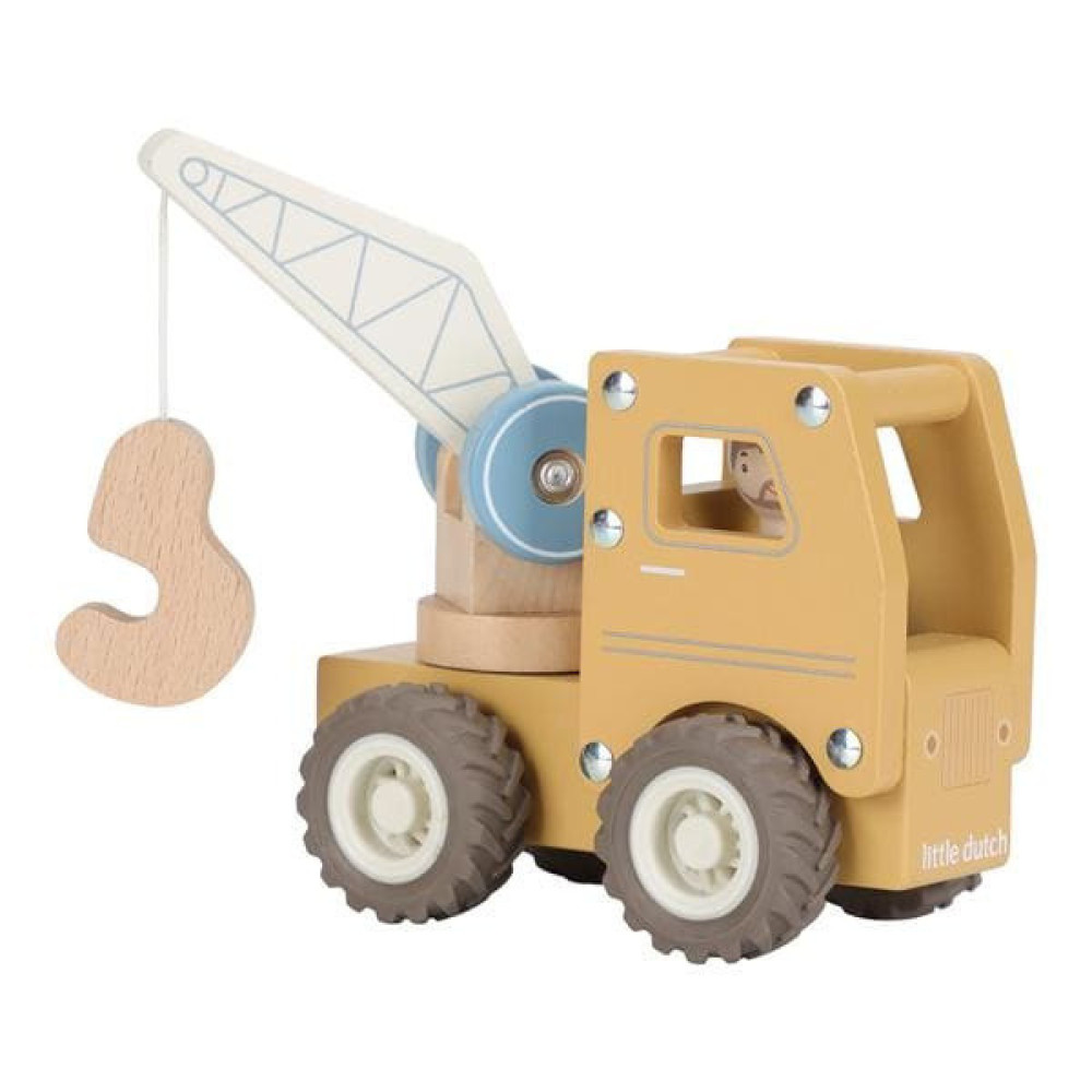 Little Dutch - ciężarówka z dźwigiem FSC (LD2530) • 12 mc+