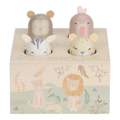 Little Dutch - drewniana zabawka pop-up Safari Friends (LD7465) • 12 mc+