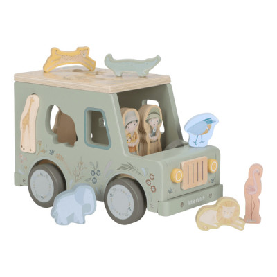 Little Dutch - drewniany samochód sorter Safari Friends (LD7447) • 18 mc+