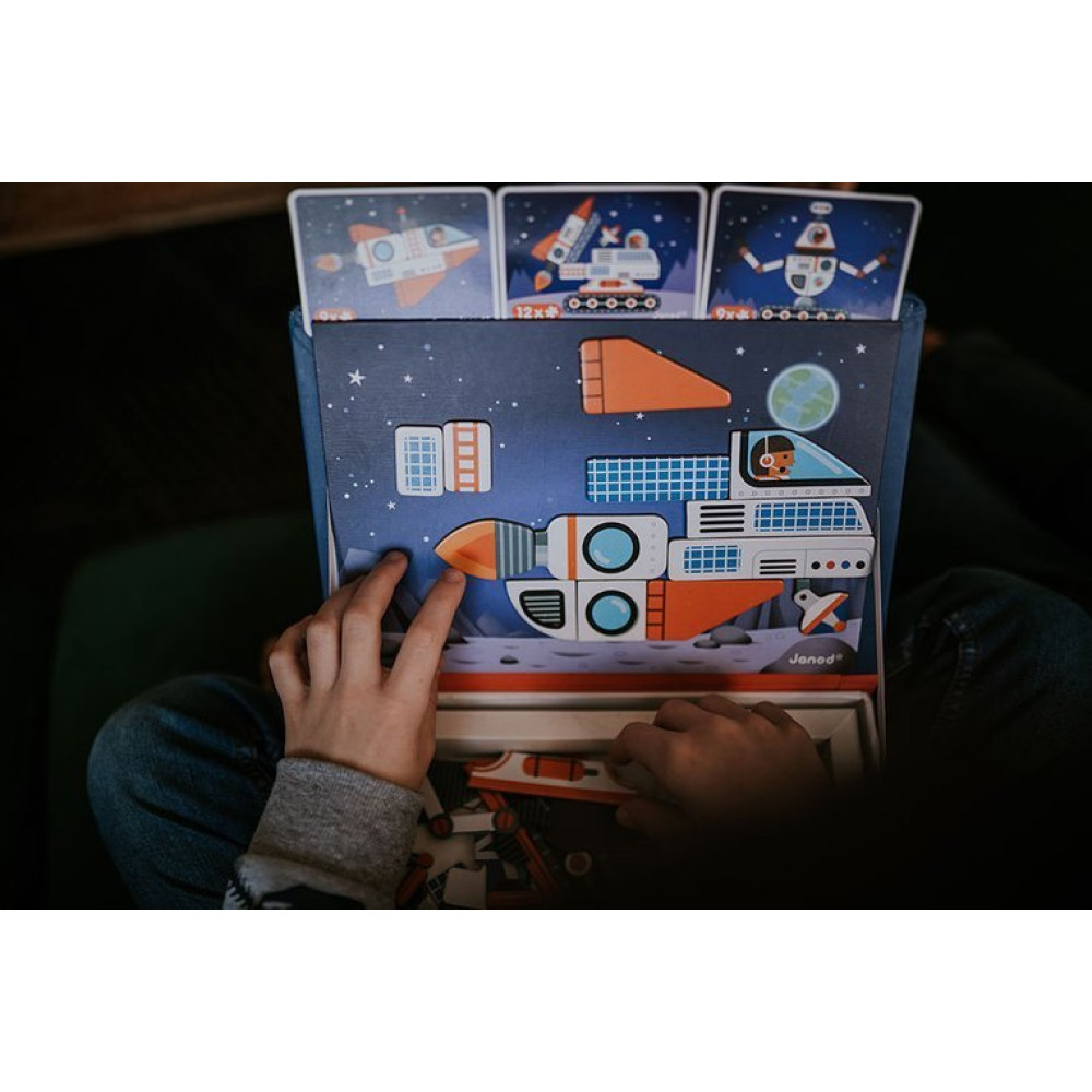 Janod - magnetyczna układanka Kosmos Magnetibook (J02589) • 3-8 lat