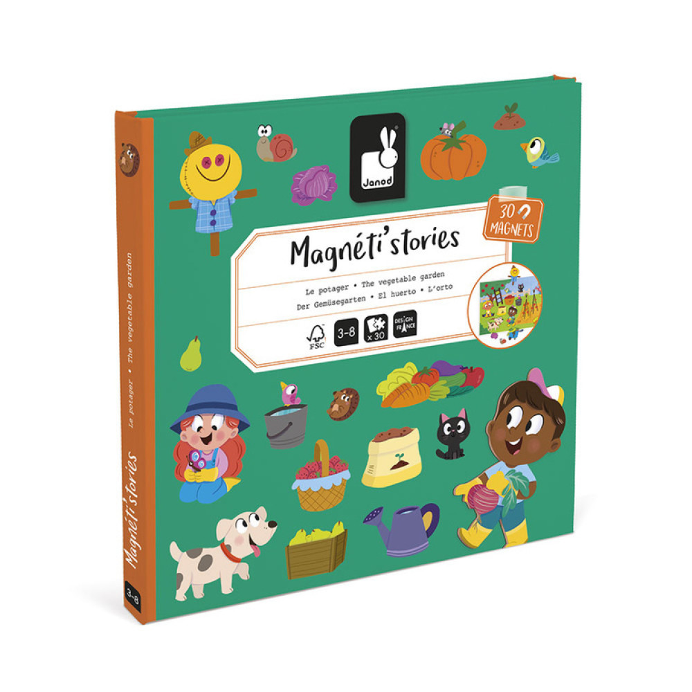 Janod - magnetyczna układanka W ogródku Magneti'stories (J05449) • 3 lata+