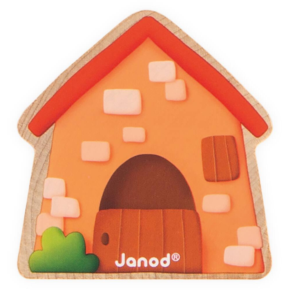 Janod - nawlekanka z drewnianymi owieczkami Farma (J03312) • 2 lata+