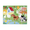 Janod - puzzle sensoryczne dotykowe Farma 20 elementów (J02491) • 2 lata+