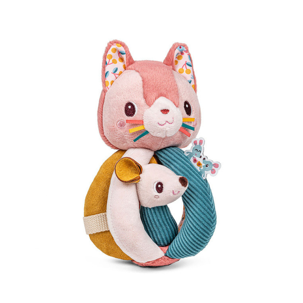 Lilliputiens - grzechotka z uchwytami Kotka Jeanne (83617) • 6 mc+