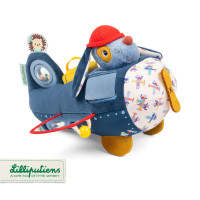 Lilliputiens - przytulanka aktywizująca Samolot Piesek Jules (83648) • 9 mc+