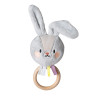 Taf Toys - grzechotka króliczek Rylee z drewnianym kółkiem (13025) • 0 mc+