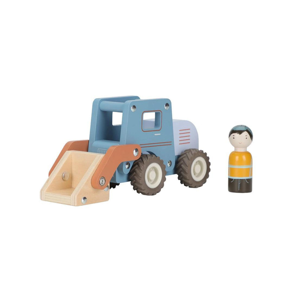 Little Dutch - drewniana koparka FSC z figurką (LD2532) • 18 mc+