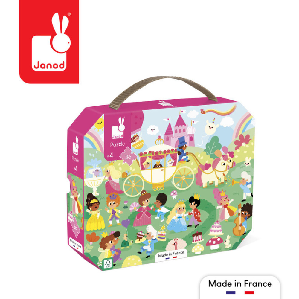 Janod - puzzle w walizce Księżniczki 36 elementów (J02391) • 4 lata+