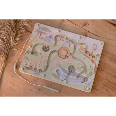 Little Dutch - labirynt magnetyczny Safari Friends (LD7464) • od 18 miesięcy