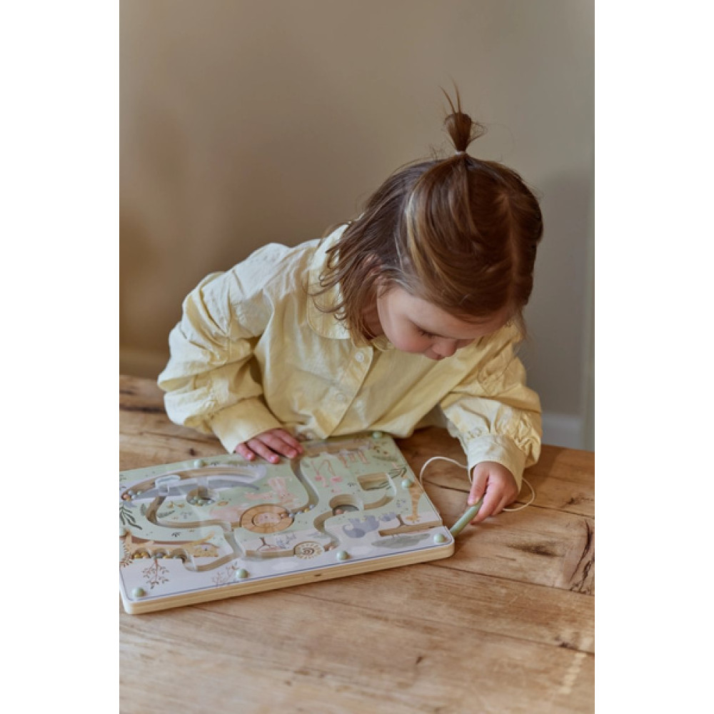 Little Dutch - labirynt magnetyczny Safari Friends (LD7464) • od 18 miesięcy
