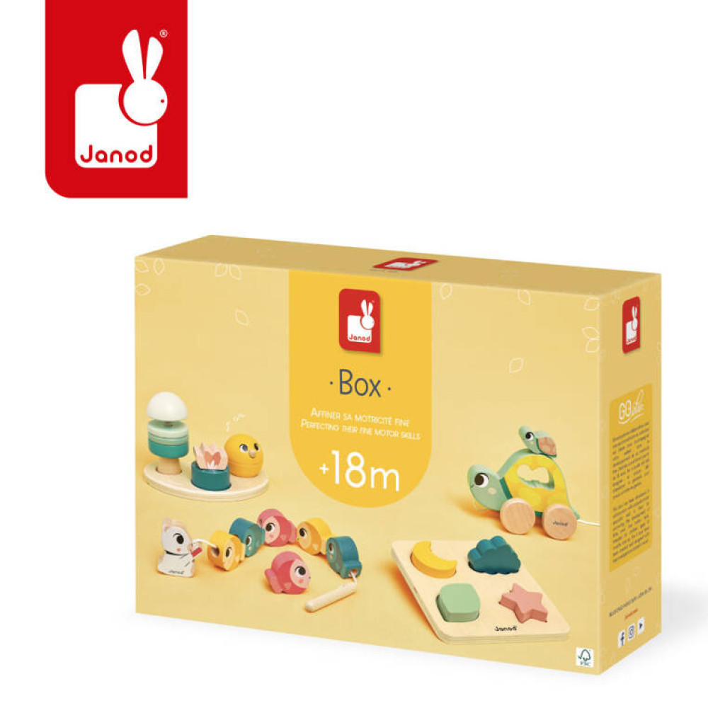 Janod - zestaw zabawek edukacyjnych Box (J04064) • 18 mc+