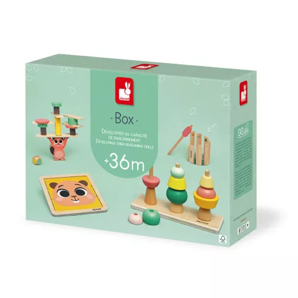Janod - zestaw zabawek edukacyjnych Box (J04066) • 36 mc+