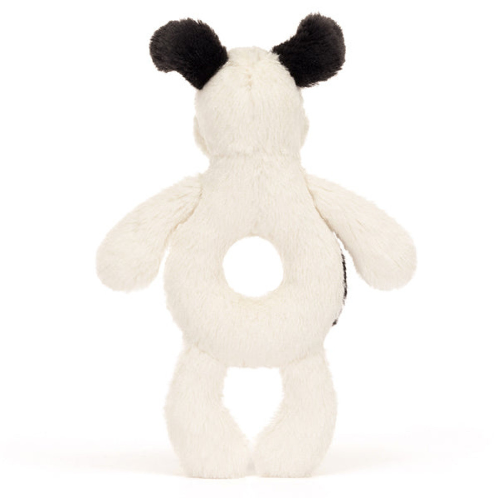 Jellycat - piesek łaciaty grzechotka Bashful Puppy Ring Rattle (BRR4BCP) • od urodzenia