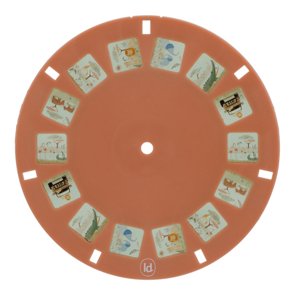 Little Dutch - drewniany projektor bajek Lew Safari Friends (LD7479) • 18 mc+