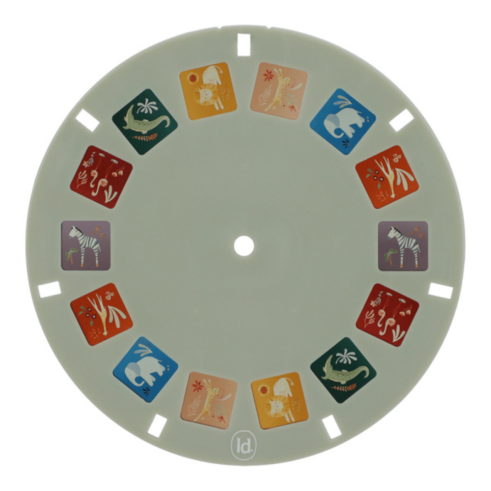 Little Dutch - drewniany projektor bajek Lew Safari Friends (LD7479) • 18 mc+
