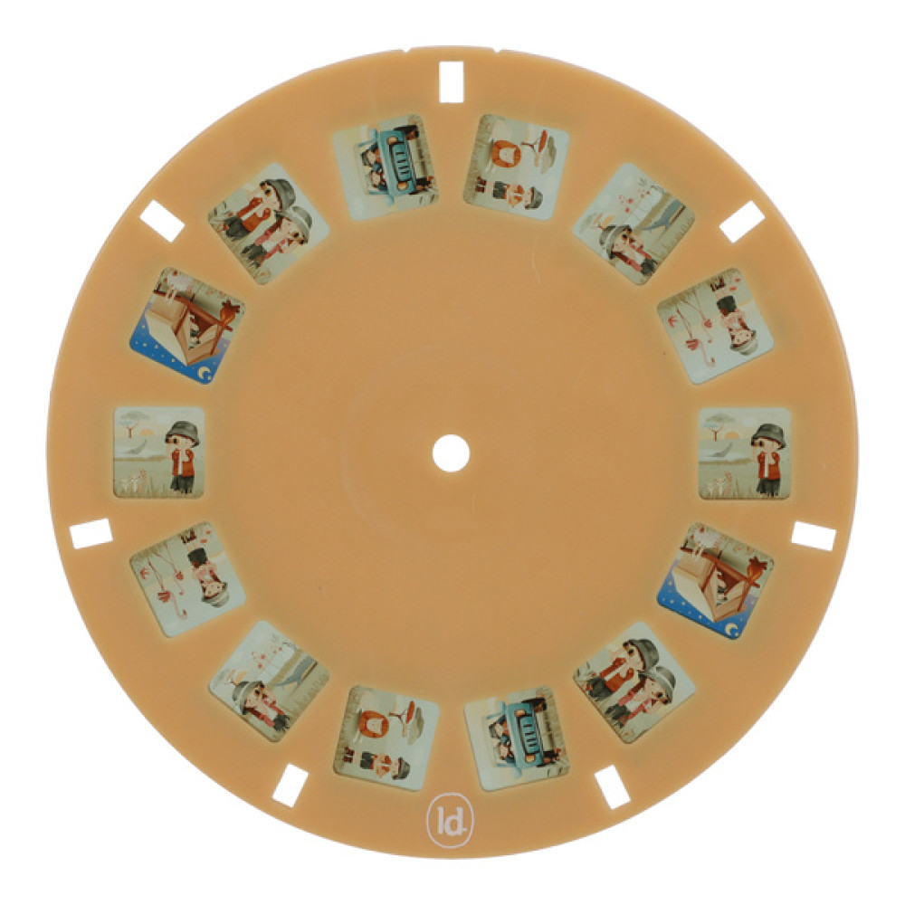 Little Dutch - drewniany projektor bajek Lew Safari Friends (LD7479) • 18 mc+
