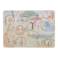 Little Dutch - дерев'яний звуковий пазл Safari Friends (LD7440) • 1 рік+