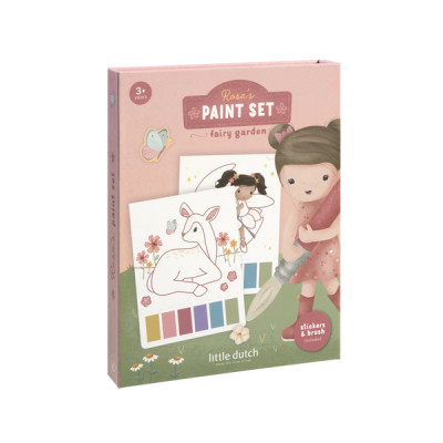 Little Dutch - zestaw kolorowanek wodnych Rosa Fairy Garden (BT126890) • od 3 lat