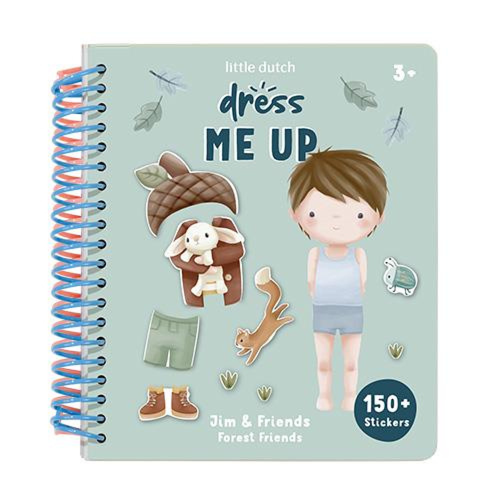 Little Dutch - zeszyt z naklejkami do ubierania Forest Friends (126331) • od 3 lat