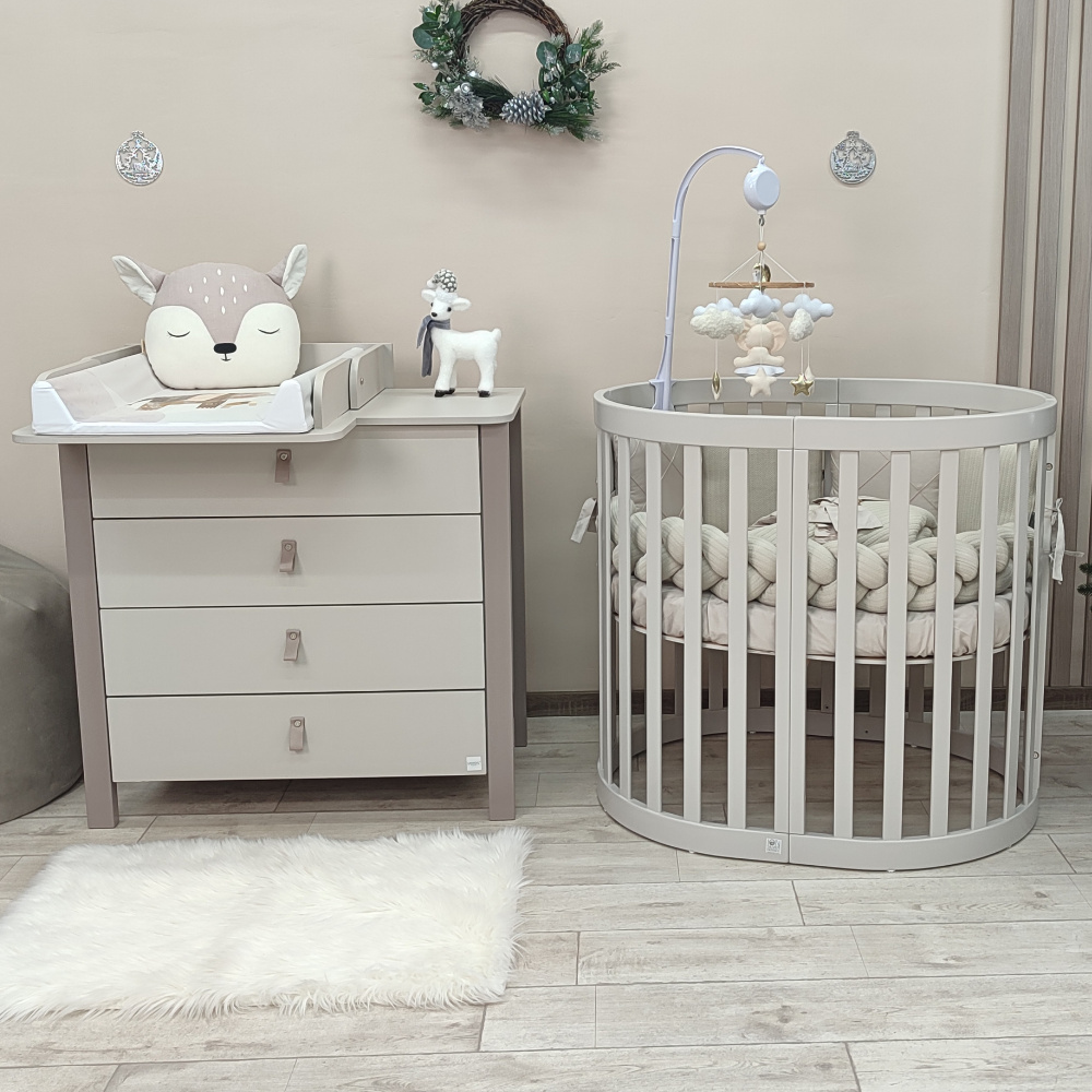 Veres Monaco 900 - komoda dziecięca  (90 cm) • Cappuccino Cashmere