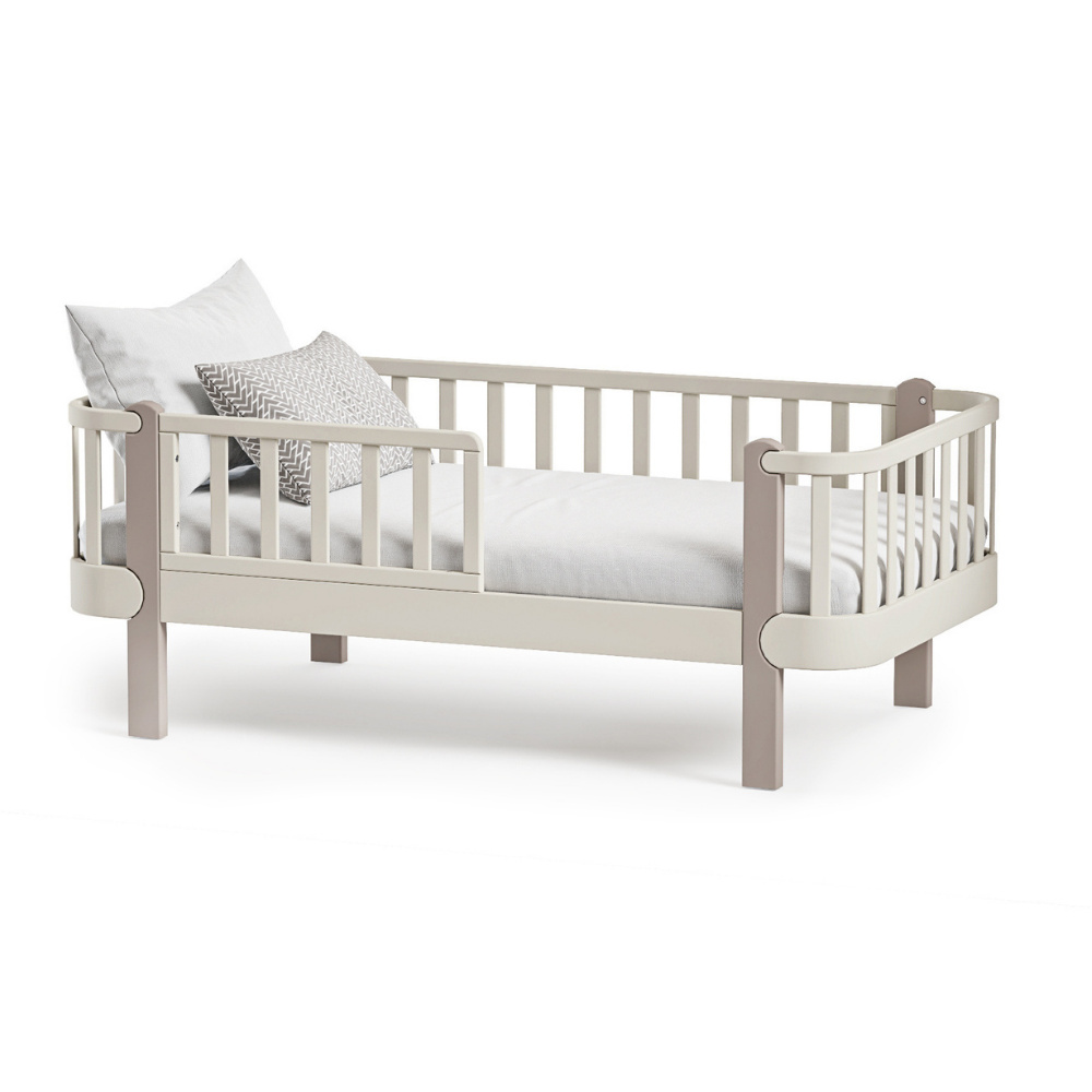 Veres Monaco 160 - łóżko młodzieżowe z drewna bukowego (160x80 cm) • Cappuccino Cashmere