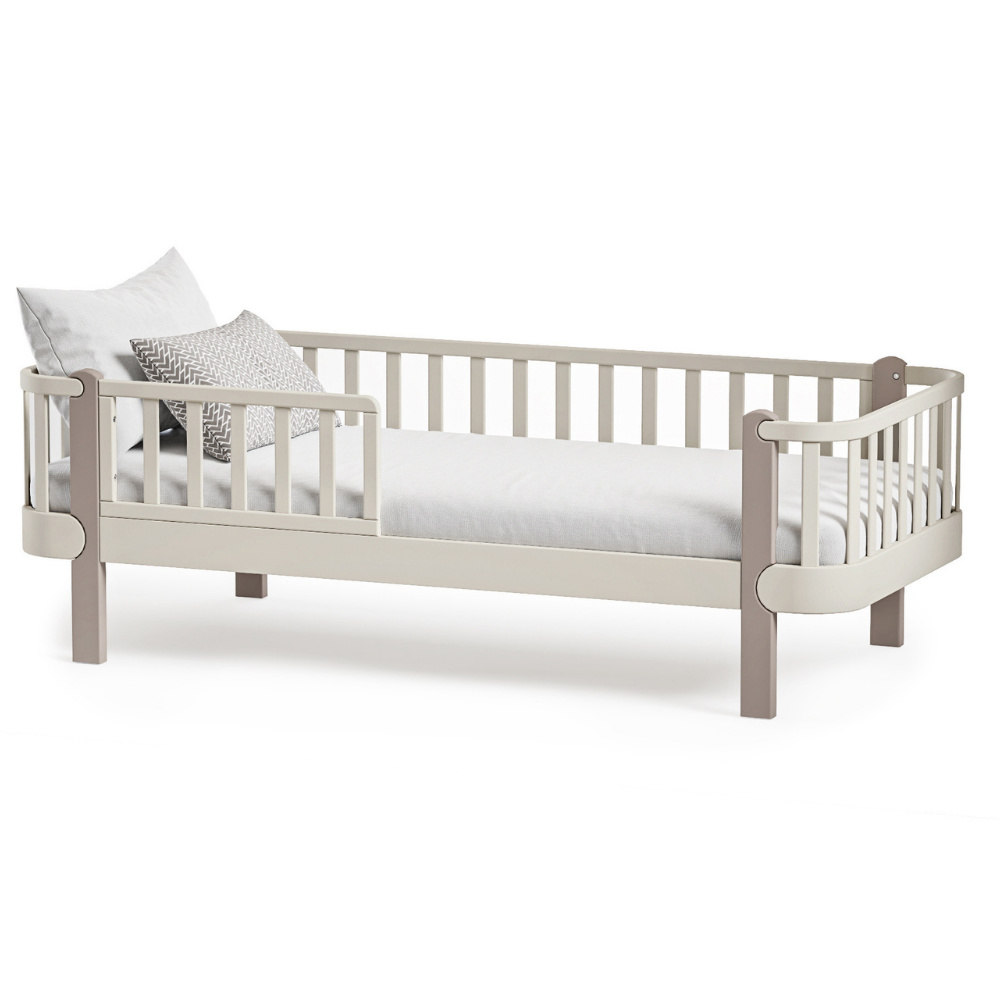 Veres Monaco 190 - łóżko młodzieżowe z drewna bukowego (190x80 cm) • Cappuccino Cashmere