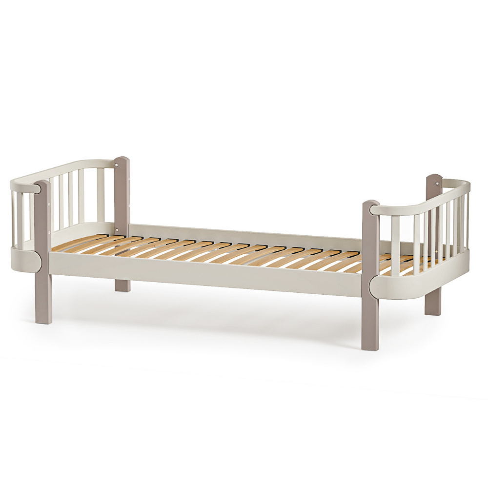 Veres Monaco 190 - łóżko młodzieżowe z drewna bukowego (190x80 cm) • Cappuccino Cashmere