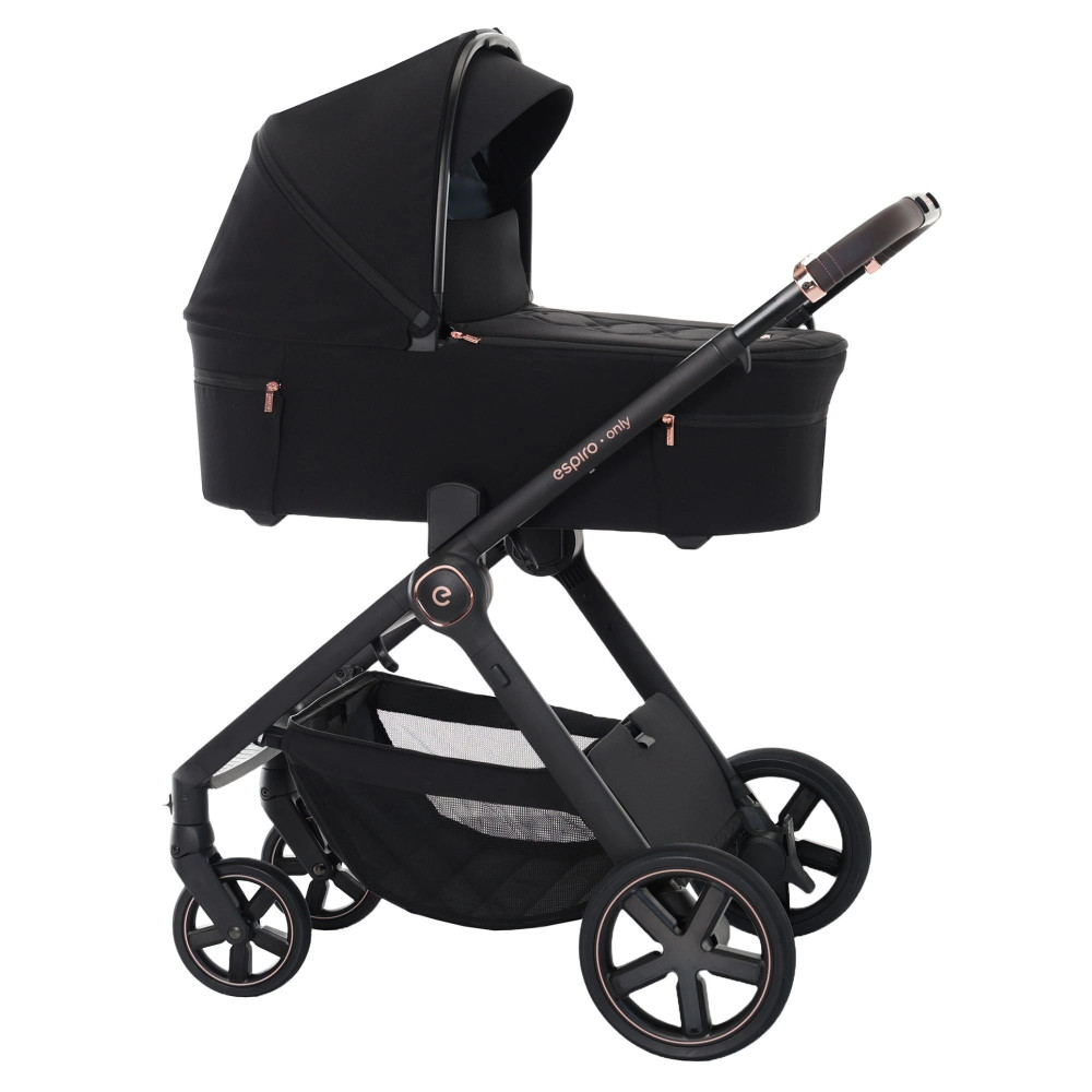 Espiro Only - lekki wózek dziecięcy 2w1, potrójna wentylacja gondoli, teleskopowa rączka, dwustronne siedzisko • 510 Stylish Black