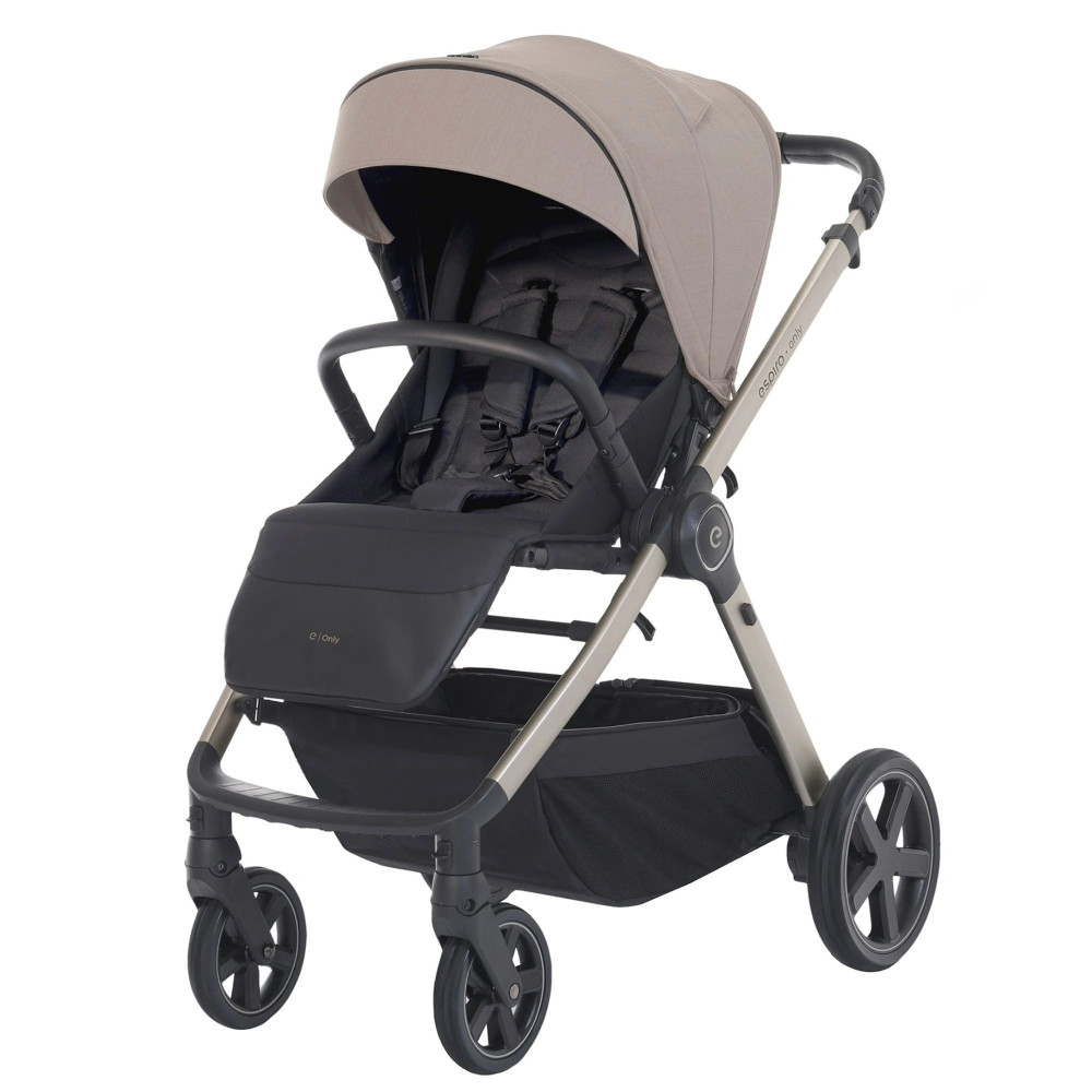 Espiro Only - lekki wózek dziecięcy 2w1, potrójna wentylacja gondoli, teleskopowa rączka, dwustronne siedzisko • 529 Sahara Beige