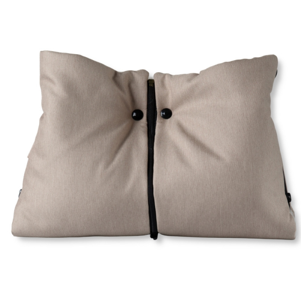 Zaffiro Scandi - mufka do wózka z wełną owczą Premium, dwuczęściowa 2w1 • Beige