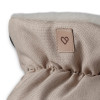 Zaffiro Scandi - mufka do wózka z wełną owczą Premium, dwuczęściowa 2w1 • Beige
