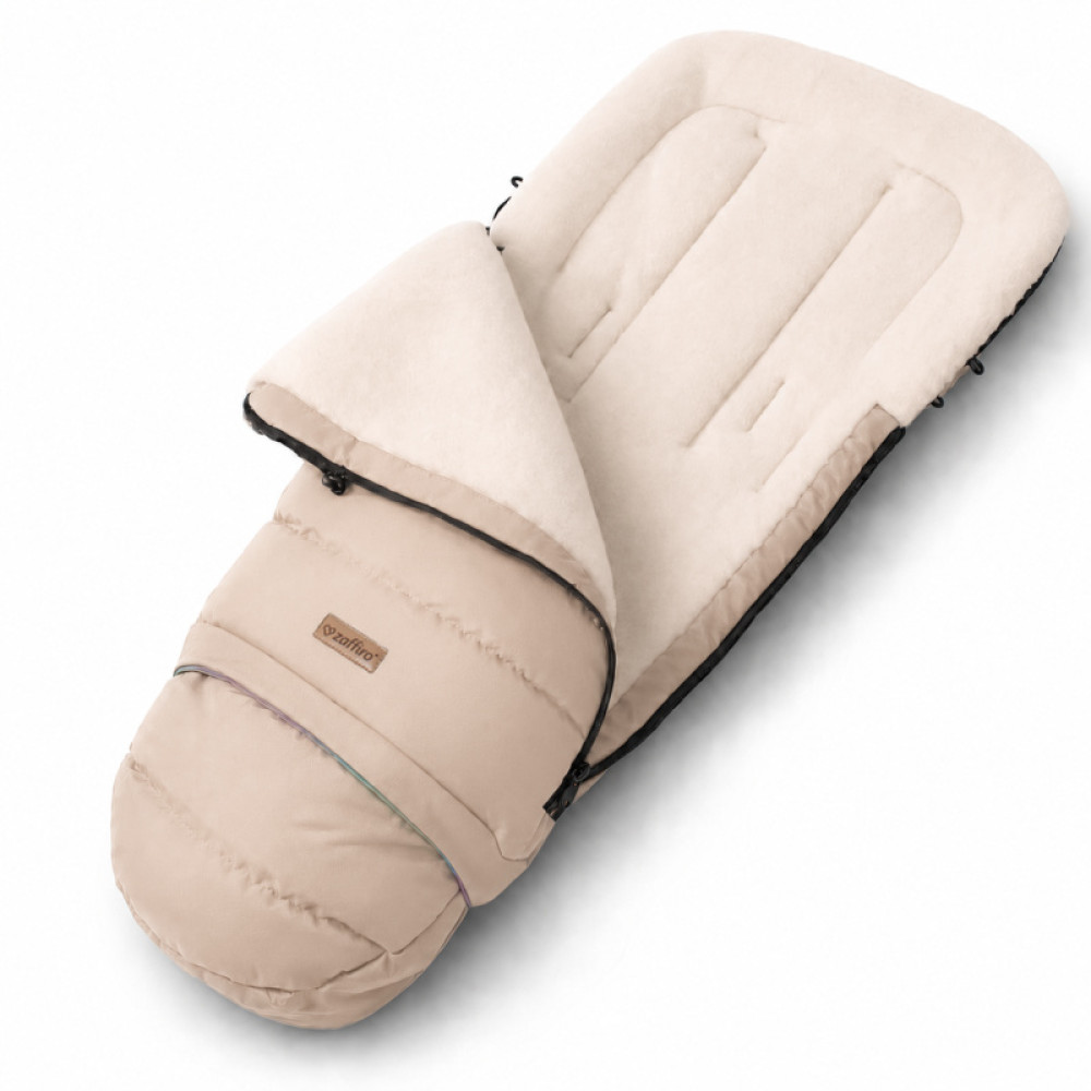 Zaffiro iGrow Scandi - regulowany śpiwór zimowy do wózka z wełną owczą Premium, 0-36 mc • Beige Zaffiro iGrow Scandi - regulowany śpiwór zimowy do wózka z wełną owczą Premium, 0-36 mc • Beige