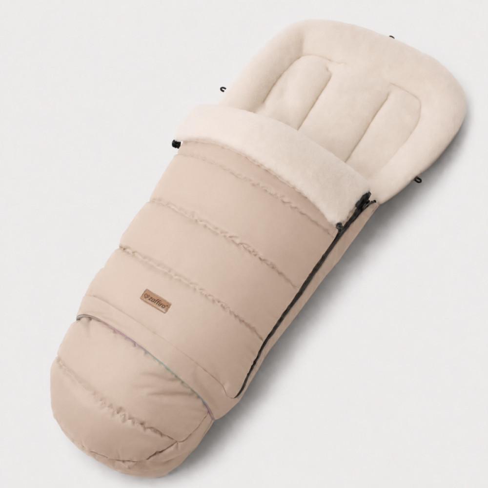 Zaffiro iGrow Scandi - regulowany śpiwór zimowy do wózka z wełną owczą Premium, 0-36 mc • Beige Zaffiro iGrow Scandi - regulowany śpiwór zimowy do wózka z wełną owczą Premium, 0-36 mc • Beige