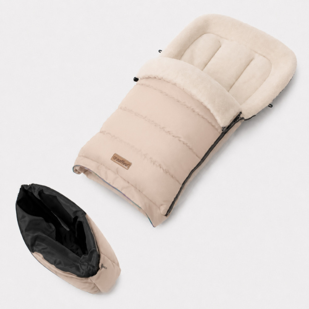 Zaffiro iGrow Scandi - regulowany śpiwór zimowy do wózka z wełną owczą Premium, 0-36 mc • Beige Zaffiro iGrow Scandi - regulowany śpiwór zimowy do wózka z wełną owczą Premium, 0-36 mc • Beige