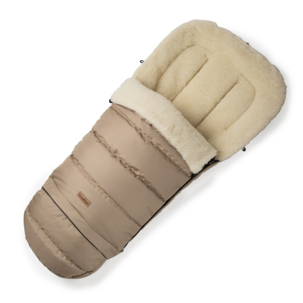 Zaffiro iGrow Nordico - regulowany śpiwór zimowy do wózka z wełną owczą Basic, 0-36 mc • Beige