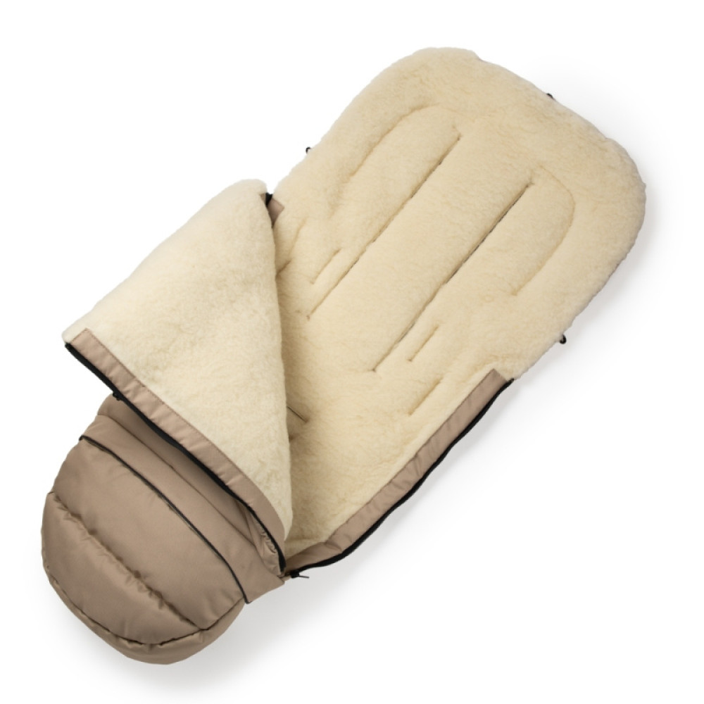 Zaffiro iGrow Nordico - regulowany śpiwór zimowy do wózka z wełną owczą Basic, 0-36 mc • Beige