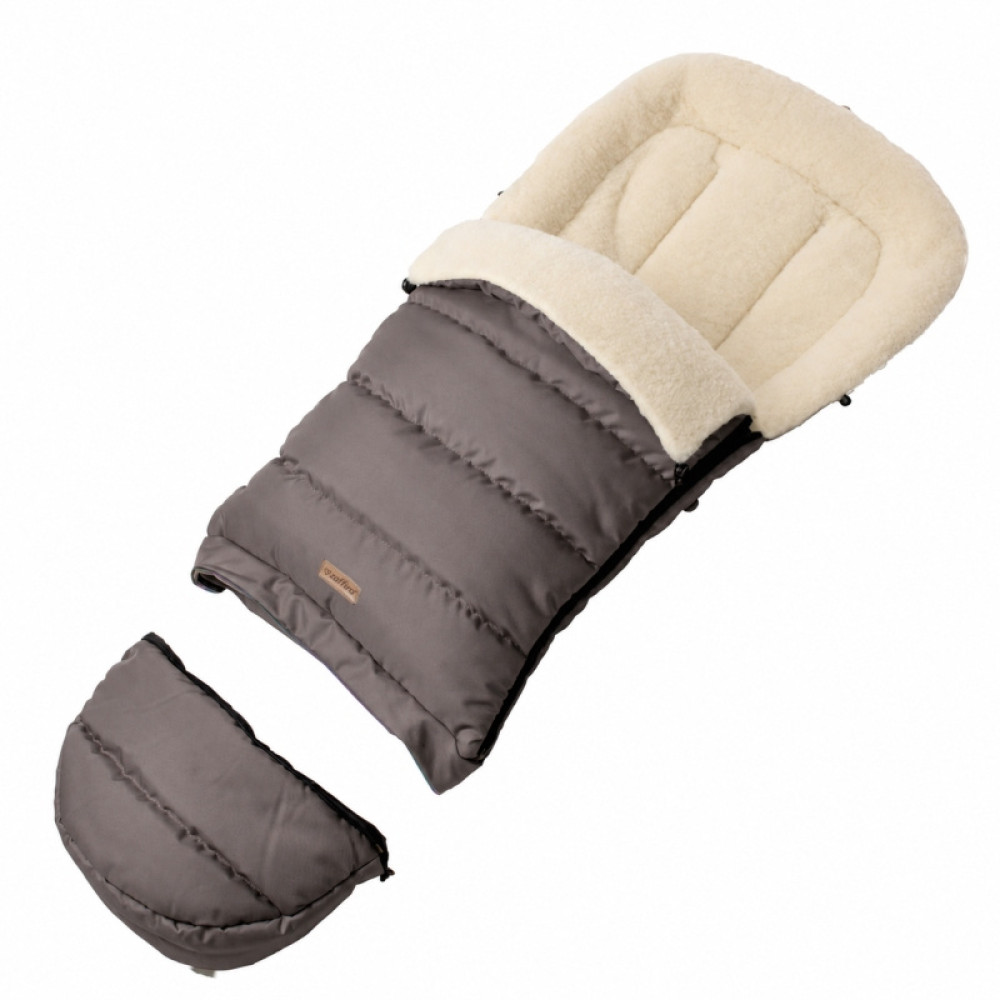 Zaffiro iGrow Nordico - regulowany śpiwór zimowy do wózka z wełną owczą Basic, 0-36 mc • Taupe