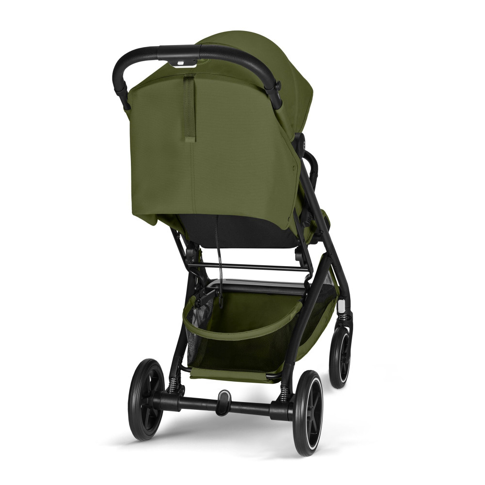 Cybex Beezy 2026 - miejski wózek spacerowy z pozycją leżącą, składany jedną ręką • Moss Green