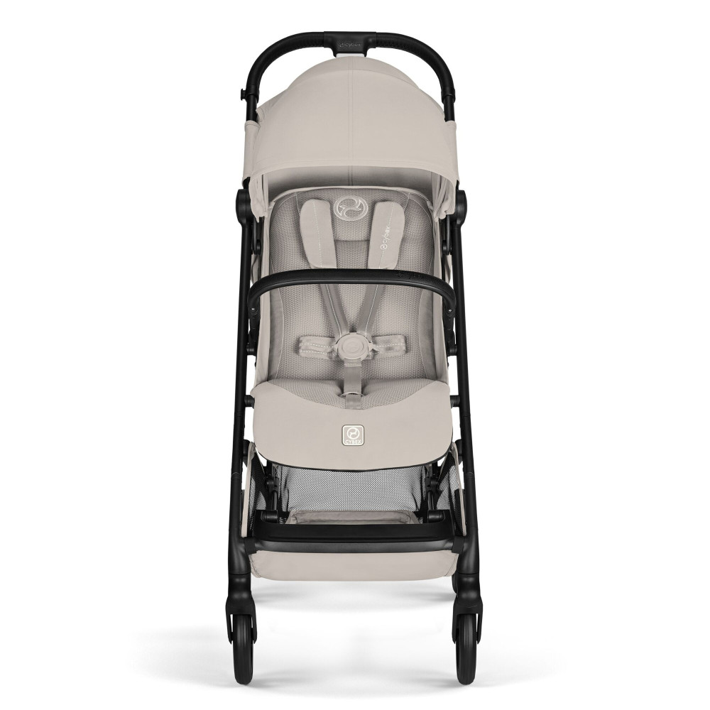 Cybex Beezy 2026 - miejski wózek spacerowy z pozycją leżącą, składany jedną ręką • Dune Grey