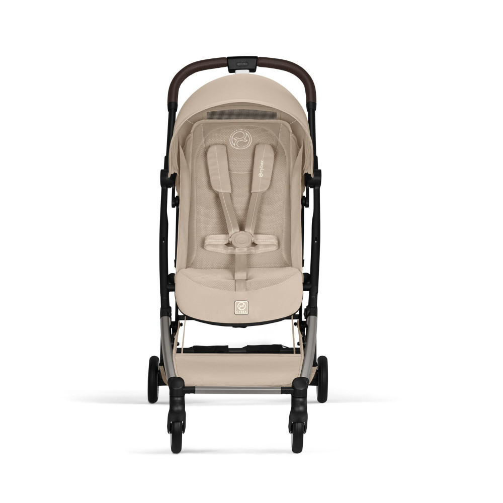 Cybex Orfeo 2026 - kompaktowy wózek spacerowy do podróży, składany do rozmiaru bagażu podręcznego, od urodzenia • Almond Beige