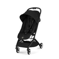 Cybex Orfeo 2026 - компактна прогулянкова коляска для подорожей, складається до розміру ручної поклажі, від народження • Magic Black
