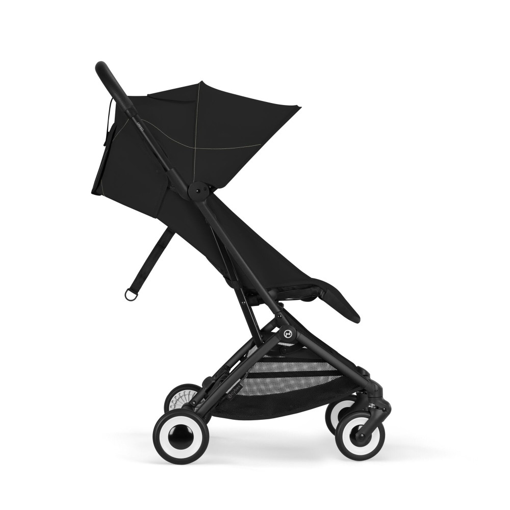Cybex Orfeo 2026 - kompaktowy wózek spacerowy do podróży, składany do rozmiaru bagażu podręcznego, od urodzenia • Magic Black