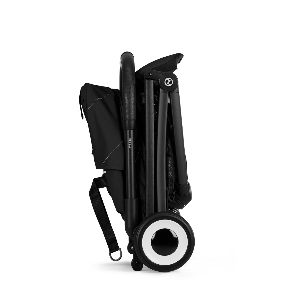 Cybex Orfeo 2026 - kompaktowy wózek spacerowy do podróży, składany do rozmiaru bagażu podręcznego, od urodzenia • Magic Black