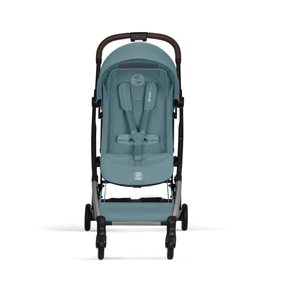 Cybex Orfeo 2026 - kompaktowy wózek spacerowy do podróży, składany do rozmiaru bagażu podręcznego, od urodzenia • Stormy Blue