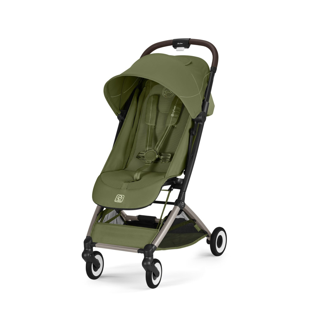 Cybex Orfeo 2026 - kompaktowy wózek spacerowy do podróży, składany do rozmiaru bagażu podręcznego, od urodzenia • Moss Green