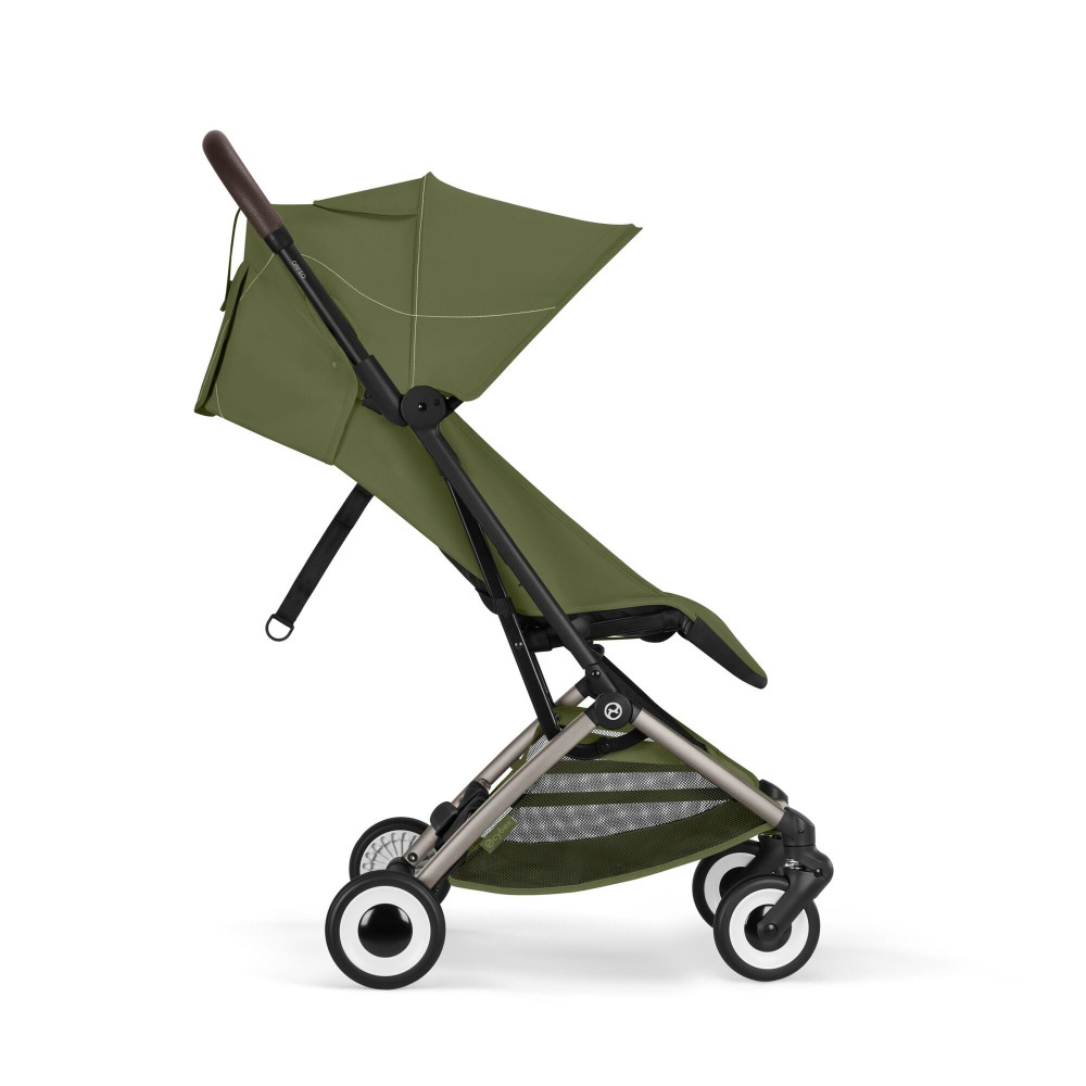 Cybex Orfeo 2026 - kompaktowy wózek spacerowy do podróży, składany do rozmiaru bagażu podręcznego, od urodzenia • Moss Green